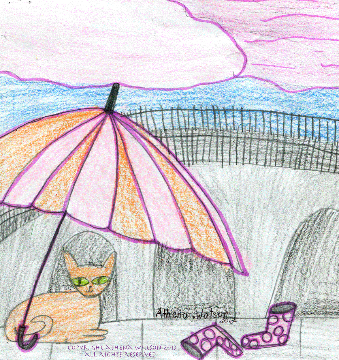 Cat & Umbrella