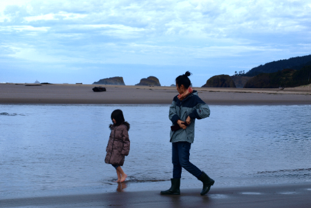 Walking on Cannon Beach