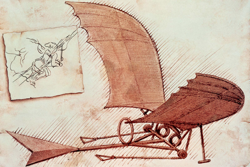 Image of Leonardo deVinci flying machine