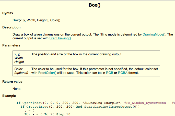 PureBasic Help Screen