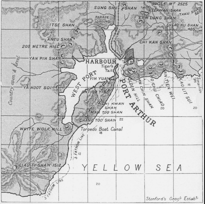 map of Port Arthur Fortress