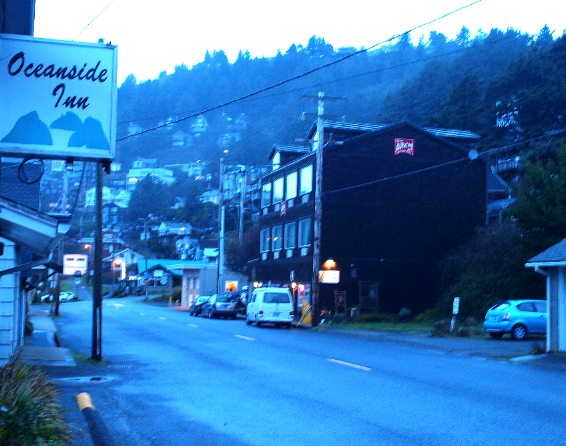 View of the village and hotels